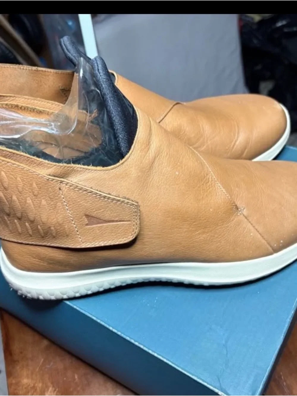 Brandblack Men's Tan Leather Slip-On Casual Loafers